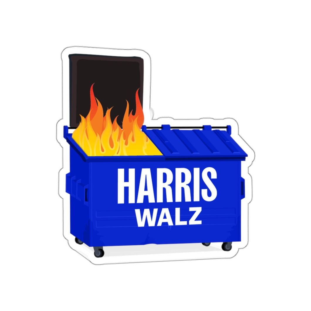 Harris Walz Dumpster Fire Sticker