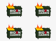 Load image into Gallery viewer, Biden Harris Dumpster Fire Sticker Sheet
