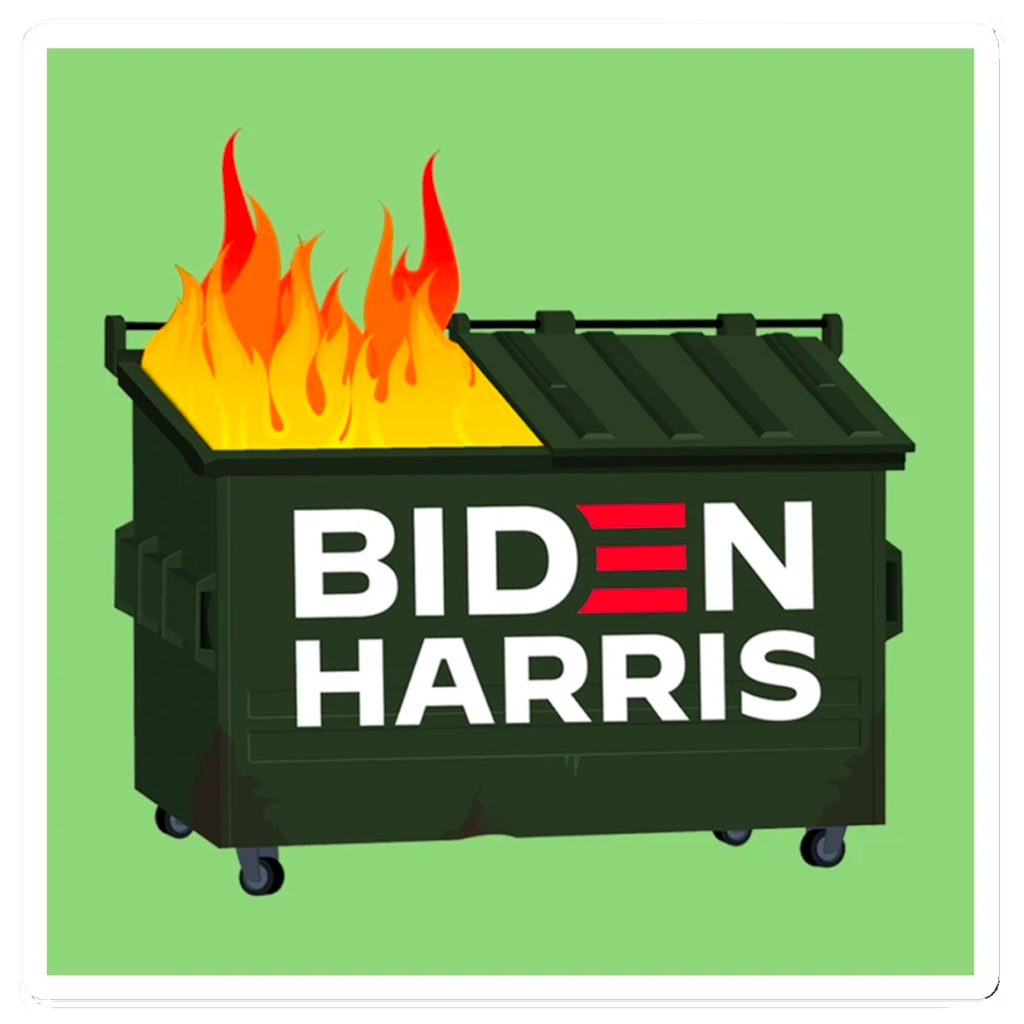 Biden Harris Dumpster Fire Magnet